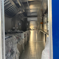 Remorque alimentaire mobile de luxe pour l'extérieur 2024, intérieur en acier inoxydable, chariot de nourriture de rue pour snacks et frites, certifié CE