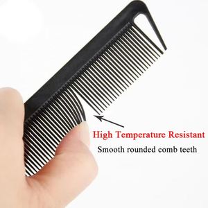 Peine de cola de rata antiestático de ABS en oferta, peine para separar el cabello para peluquería, peine de carbono para trenzar con logo personalizado - Product Image 3