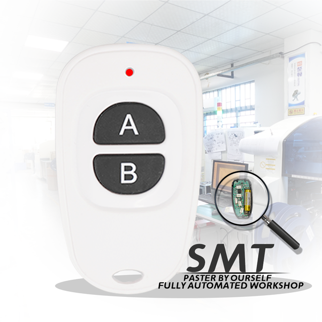 Hot Sale 433mhz Learning Remote Control with for AB Button Fast Shipping Universal Garage Gate Remote Control
