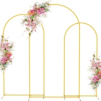 Shangyi Home Textiles Arche de mariage transfrontalière, support de toile de fond, arche à ballons, support à fleurs, cadre en fer doré pour fête d'anniversaire