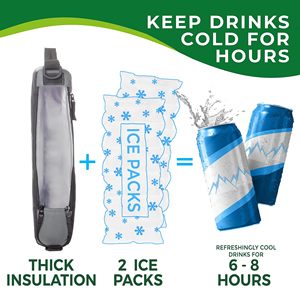 Sac isotherme de golf avec 2 blocs réfrigérants, s'adapte discrètement aux sacs de golf, pochette isotherme pour bière et accessoires de refroidissement - Product Image 4