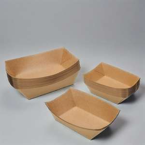 Plateau en papier jetable personnalisé pour frites, chips, hamburgers, à emporter - Product Image 1