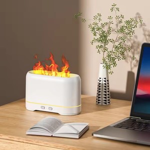 定制3D火焰超声波加湿器USB香薰精油扩散器空气新鲜雾化器，带发光二极管夜灯 - Product Image 2