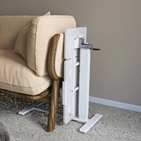 OMNI 90 °   Bureau d'ordinateur portable inclinable et roulant, bureau portable pneumatique pour lit, bureau surélevé à levage pneumatique à une touche