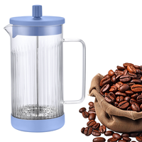 Siphon à café manuel en verre épais et durable avec logo personnalisé pour la maison Presse française Machine à thé et café