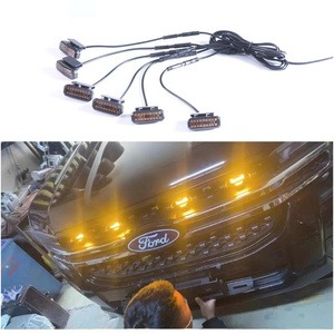 Đèn lưới tản nhiệt ô tô dành cho xe địa hình Xe bán tải Đa năng Lắp đặt dạng snap-on không gây hư hại Đèn LED Flash Điều khiển không dây - Product Image 2