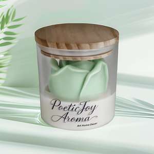 Bougie parfumée florale en stock, sans fumée, en cire de soja, cadeaux, faveurs de fête, articles décoratifs - Product Image 2