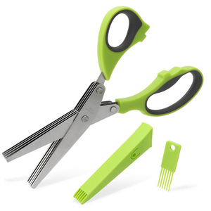 Five Layer Herb <b>Shears</b> Stainless Steel <b>Kitchen</b> Scissors For Vegetables And Medicinal Herbs Straight Head Versatile Use - Product Image 1