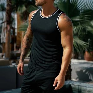 Camiseta sin Mangas Profesional para Hombre, Acanalada, Transpirable, para Gimnasio y Fitness, con Servicio OEM, Estilo Casual de Punto - Product Image 4