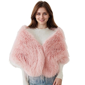 Women Elegant Faux Fur Gown <b>Shawl</b> Flurry Collar Warm Cover Up Fashion Wrap for Bride <b>Wedding</b> Party - Product Image 4