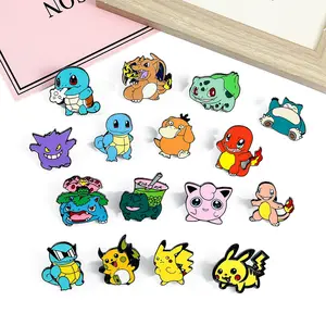 Japan Cute Anime Cartoon Hartem ail Benutzer definierte Kleidung Pin Benutzer definierte Revers Metall Pin Personal isierte Spinner Anstecknadel für Pokemone