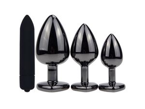 Runyu — masseur Vaginal à perle lisse en métal noir, vibreur <span class=keywords><strong>de</strong></span> fessier, Base anale, godemichet, <span class=keywords><strong>jeux</strong></span> pour adultes - Product Image 2
