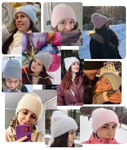 <span class=keywords><strong>Bonnet</strong></span> de <span class=keywords><strong>Ski</strong></span> en Gros, Chaud, Épais, pour Hommes et Femmes, Tricoté, Doux, Unisexe, Luxe Hiver, en Poil de Lapin Long et Moelleux, <span class=keywords><strong>Bonnet</strong></span> Angora - Product Image 5