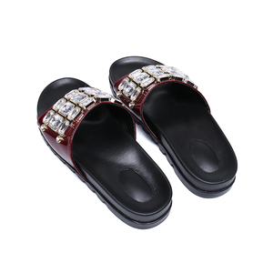 NA214 <span class=keywords><strong>Pantofole</strong></span> in Pelle Fatte a Mano per <span class=keywords><strong>Uomo</strong></span>, Sandali con Cristalli, Ciabatte con Strass, Scarpe da Giardino Taglia Grande - Product Image 3