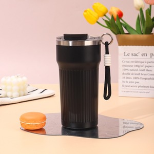 304 Stainless Steel Coffee <b>Cup</b>, Simple yet Stylish Insulated Water <b>Cup</b>, Large Capacity Outdoor Double Drinking <b>Straw</b> <b>Cup</b> - Product Image 5