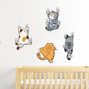 Creative UV Printed Eco-Friendly Gloss <b>Lamination</b> for Cat Cartoon Decals Colorless Cute Vinyl Stickers - Product Image 4