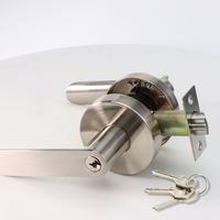 Nuevo Juego de Manijas Tubulares para Puertas Interiores, de Aleación de Zinc, para Baño y Cocina, con Cerradura de Seguridad sin Llave y Cilindro