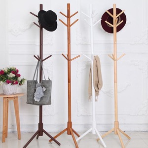 Casa de madera maciza muebles de <span class=keywords><strong>pie</strong></span> ropa portátil rama abrigo Rack de almacenamiento - Product Image 1