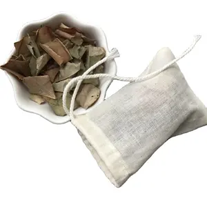 100% Organic Reusable Cotton Tea Bags Filter Tea Bag Empty Tea Bag With String