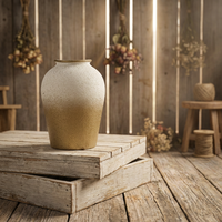Vas Bunga Besi Bertekstur Vintage, Vas Meja Rustic Logam Gradasi, Bunga Kering, Dekorasi Interior Pernikahan Minimalis Gaya Farmhouse