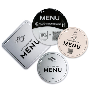 ป้ายอีพ็อกซี่แบบกำหนดเองพร้อม NFC สำหรับเมนูโซเชียลมีเดีย ป้ายติดโต๊ะสำหรับร้านอาหาร แสดงเมนู - Product Image 1