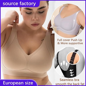 Seamless Underwear Women's Large <strong>Breast</strong> Smaller Bra Anti-sagging Full Cup Gather Extra <strong>Breast</strong> European American Style Plus Bra - Product Image 4