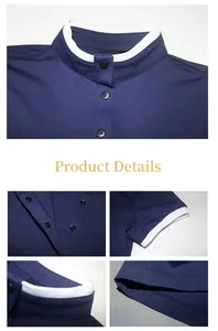 Polos de <span class=keywords><strong>Golf</strong></span> Ecológicos para <span class=keywords><strong>Mujer</strong></span> con Cuello Alto, Secado Rápido, UPF 50+, Logotipo Personalizado y Botones - Product Image 6