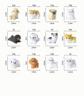 Figurines de chiens miniatures en résine en gros, figurines de chiots mignons pour maison de poupée, jardin féerique, artisanat DIY, décoration intérieure, cadeaux