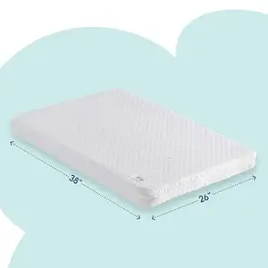 Pack and Play Matratze Topper-Doppelseitige Packung N Play Matratze Pad-Feste Seite & Soft Memory Foam Seite