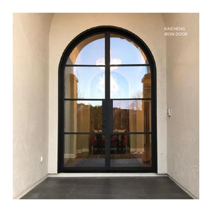 חדש חדש פלדה מחושל דלת פלדה מול נוף מלא כפול נוף מלא זכוכית מתכת כניסה דלתות כניסה לשער החיצוני הבית - Product Image 4