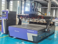 Cabezal de perforación multihusillo de 6 cabezales, máquina enrutadora Cnc para hacer Pcb, máquina de torno de Metal usada para máquina de tallado de piernas de escritorio