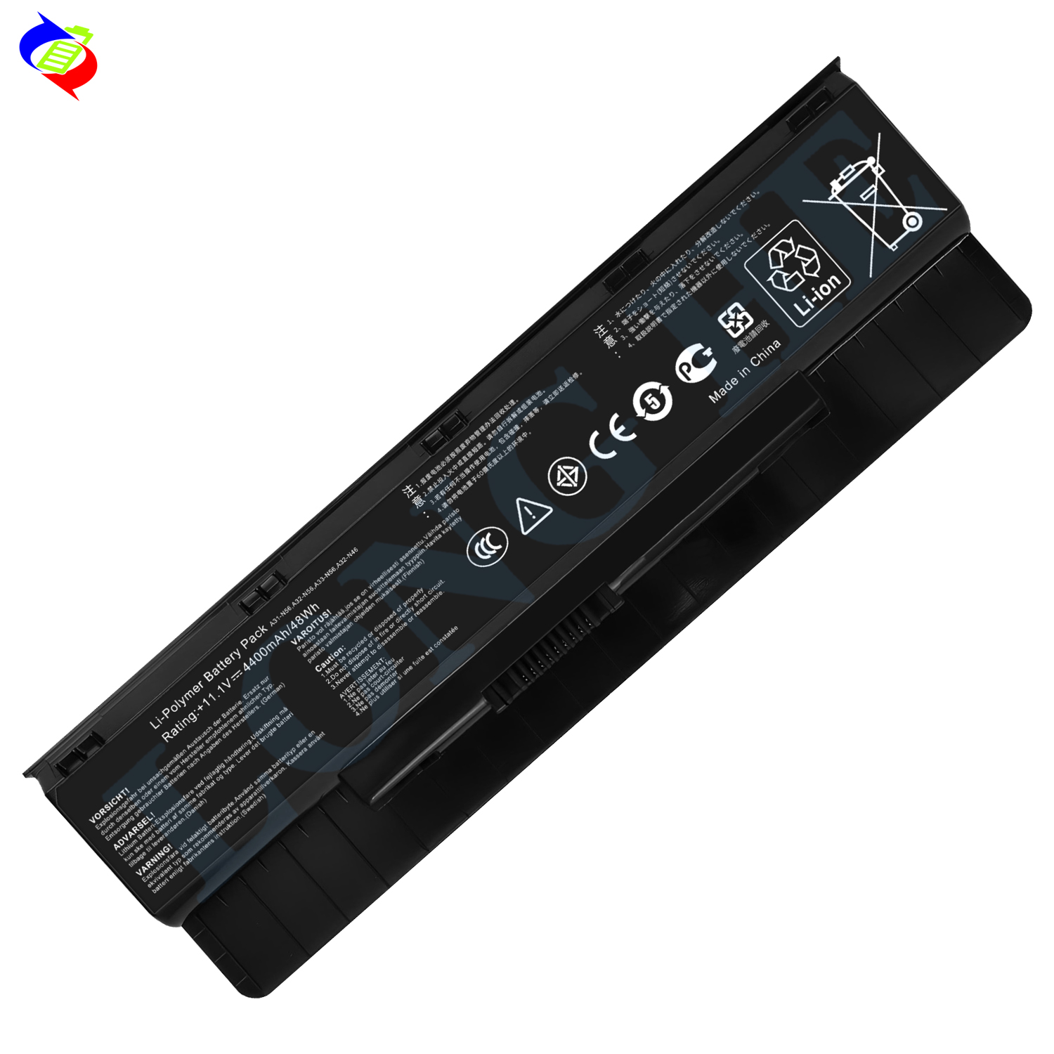 Batteria Per Asus N53S Serie - 11,1V 7800mAh/87Wh - Ioni Di Litio (Li-Ion)