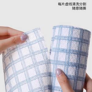 Rouleau de chiffons de nettoyage pour personne pressée, en tissu non tissé à motif quadrillé, pour la cuisine, extra large, épaissi, très résistant - Product Image 3