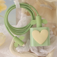 Nouveau Protège-câble en spirale en forme de cœur mignon pour câble de données, écouteurs et chargeur – Accessoires de protection pour câbles