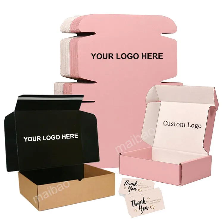 New Arrival Cardboard Skincare Jewelry Packaging Box Pink Color Custom Size Corrugated Mailer Paper Gift Box With Adhesive Strip