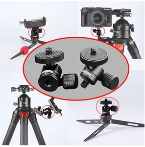 Ballhead Tripod Hot Sale Camera Video Mini Ball Head 1/4" 3/8" Tripod Ball Head Tripod Head For Camera