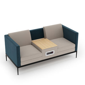 आधुनिक उच्च बैक + लो बैक मुक्त संयोजन यूएसबी चार्जिंग फ़ंक्शन सोफा, प्रतीक्षा क्षेत्र लाउंज निजी बैठक रिसेप्शन सोफा, - Product Image 6