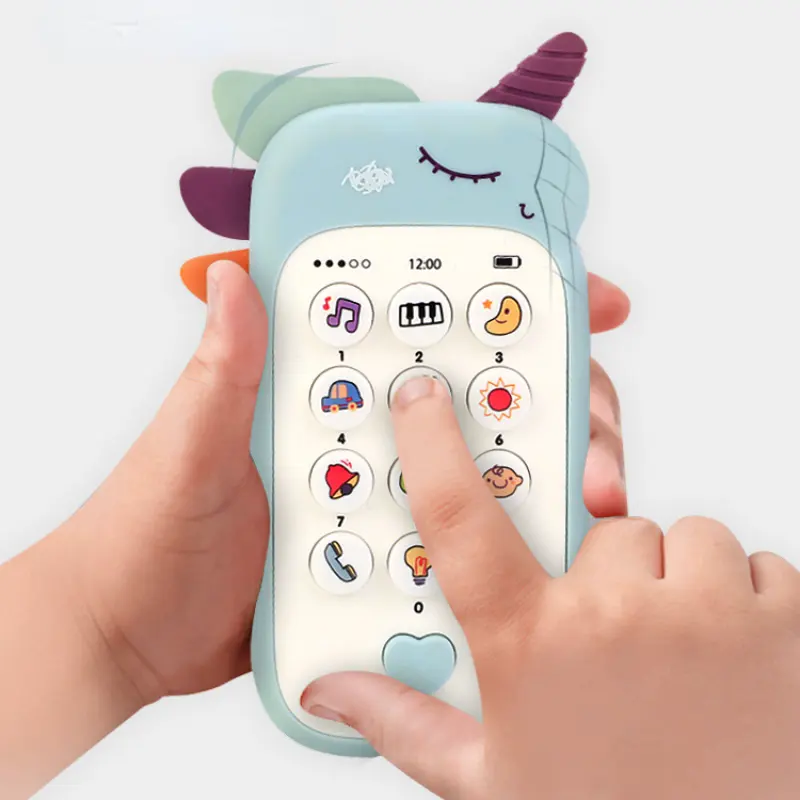 Mainan ponsel musik bayi, telepon suara musik, mainan tidur dengan simulasi gigitan anak-anak, mainan pendidikan dini Anak hadiah