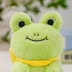 พวงกุญแจสวมผ้าพันคอลายกบสีเขียวสำหรับเด็กและนักสะสม - Product Image 2