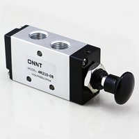 5 ports 2 positions G1/4 4R210-08 levier de soupape d'air pneumatique de contrôle de poussée de main personnalisable pour les vannes de commande d'air d'OEM de gaz