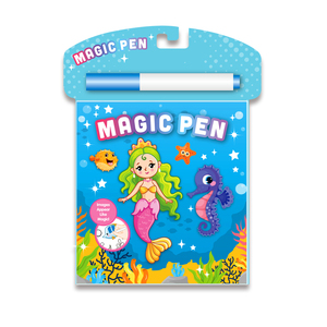 Livres de coloriage <span class=keywords><strong>à</strong></span> l'eau <span class=keywords><strong>sirène</strong></span> magique personnalisé livre de peinture <span class=keywords><strong>à</strong></span> l'eau réutilisable pour les tout-petits Kits d'apprentissage éducatif cadeaux - Product Image 1
