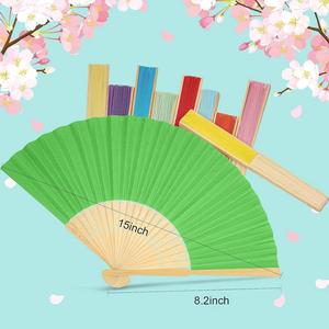 Custom Paper Slik Wooden Handfan Personalized Mini Portable Customized Sublimated Bamboo Foldable Folding Fans Hand Fan - Product Image 4