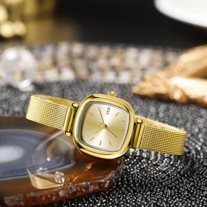 Reloj de pulsera de cuarzo para mujer con esfera cuadrada pequeña y correa de malla fina - Product Image 3
