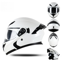 Casco de Motocicleta Abatible, Certificado por el DOT, con Doble Visera, para Adultos, Unisex