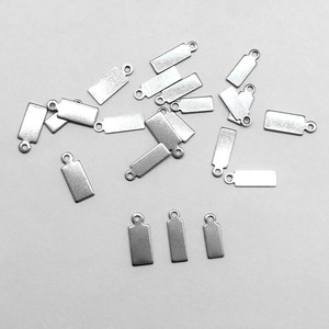 Etiquetas Rectangulares y Cuadradas de Acero Inoxidable para Joyería, Conectores para Pulseras y Collares, Accesorios para DIY - Product Image 3