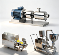 Pompe homogénéisatrice à cisaillement élevé de qualité alimentaire, en acier inoxydable SS304, à trois étages, sanitaire, pour le traitement des liquides