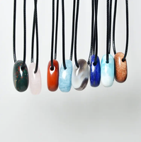 Miss Stone Colorful 30mm Cristal Quartz Gemstone Agate Jade Collier Fine Jewelry avec Big 3mm Hole Pendant