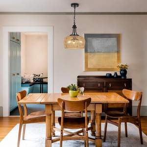 Lámpara Colgante Artesanal de Mimbre Estilo Bohemio, Ecológica, de Cuerda de Ratán, para Comedor o Restaurante - Product Image 2