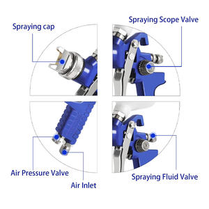 Pistolet de pulvérisation pneumatique professionnel HVLP 600cc 1.4mm à gravité, pas cher, pour réparation automobile, OEM disponible, peinture automobile automatique - Product Image 4