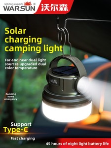 Lámpara Solar Multifuncional para Jardín y Camping Warsun <span class=keywords><strong>ES06</strong></span> de 600 Lúmenes, Tipo Linterna, Recargable Tipo C, Luz LED - Product Image 2